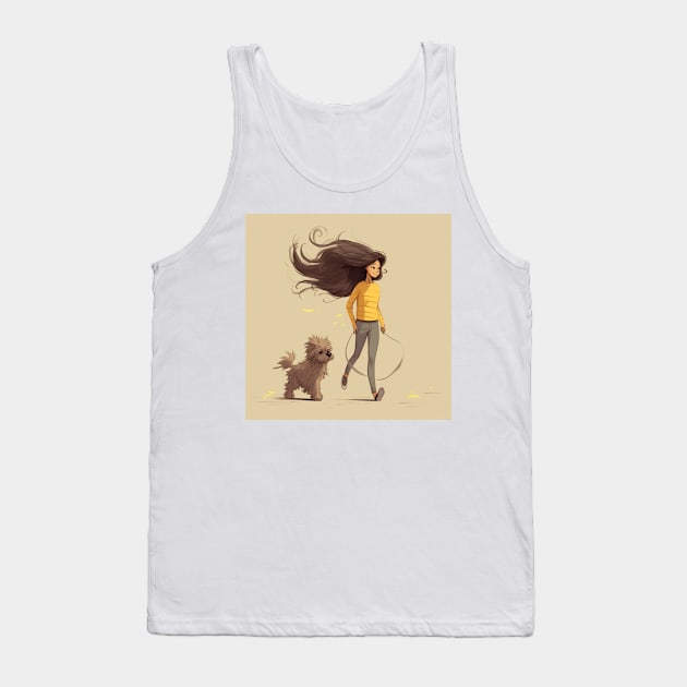 Best Dog Walk Tank Top by Liana Campbell